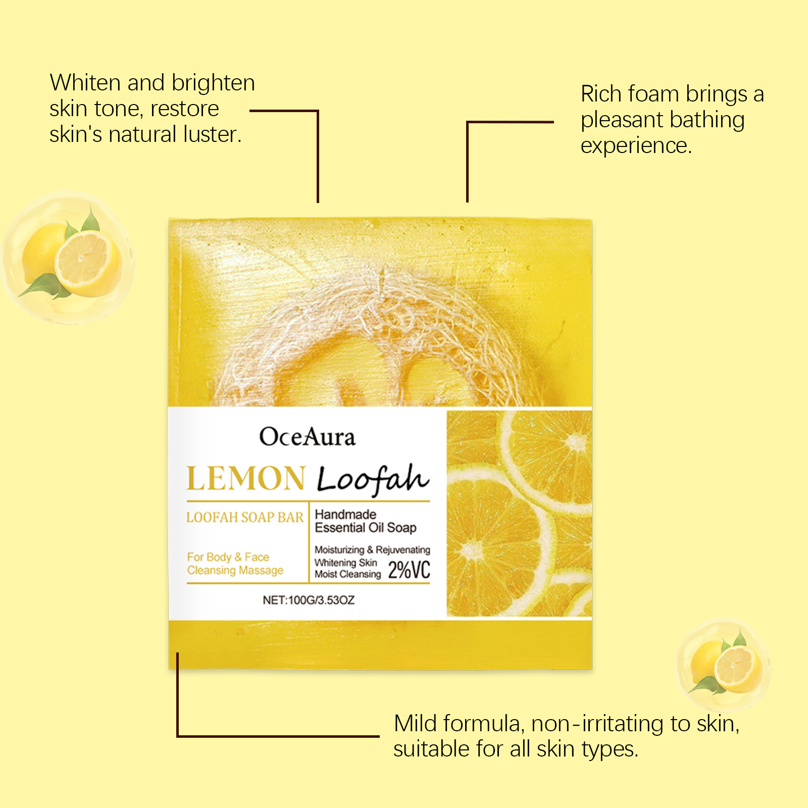 Lemon Loofah Handmade Soap Nat - Body Loofah Natural review and price