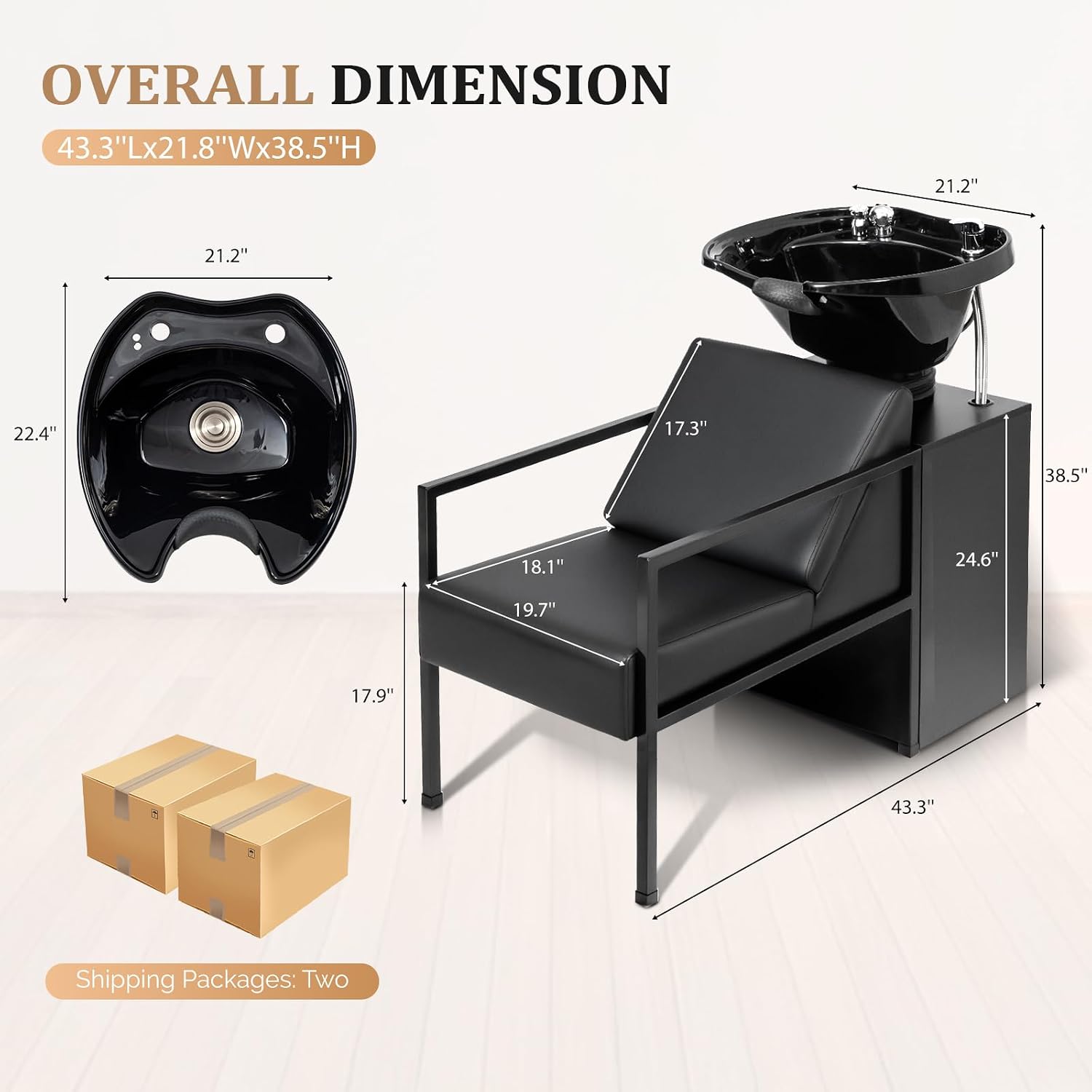 Salon Shampoo Bowl & Chair, Ti - W Spa & Wellness review and price