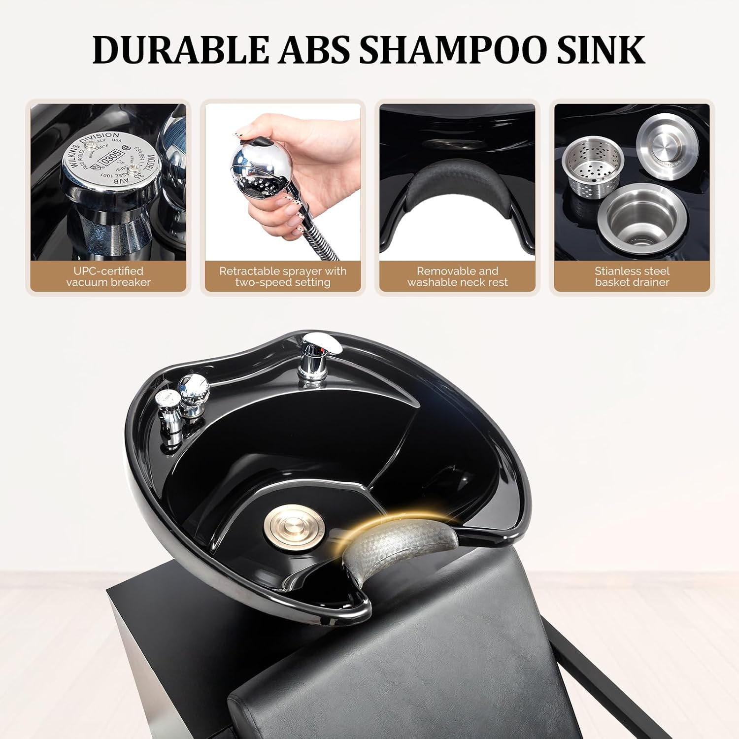 Salon Shampoo Bowl & Chair, Ti - W Spa & Wellness review and price