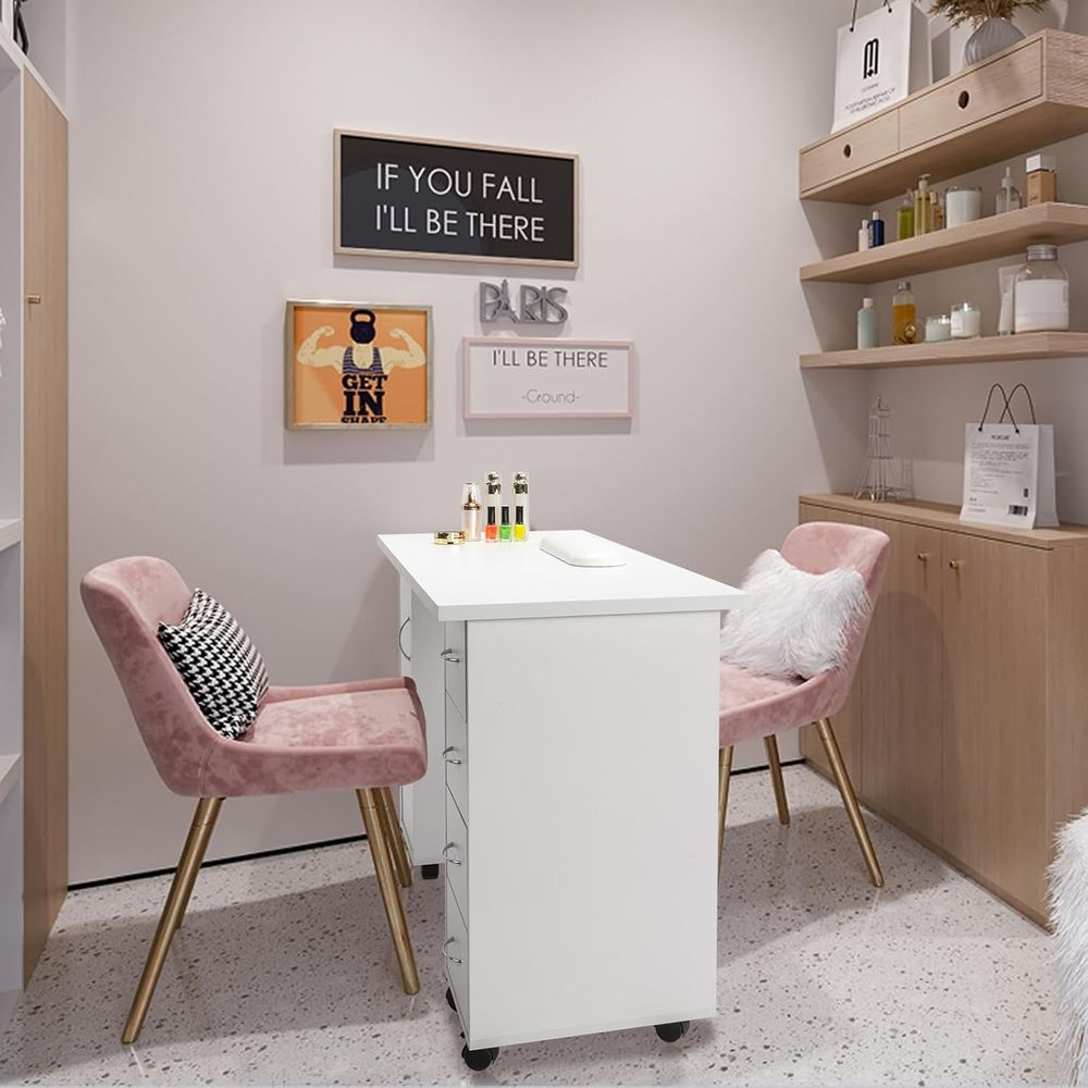 Rolling Manicure Table Nail De - W Spa & Wellness review and price