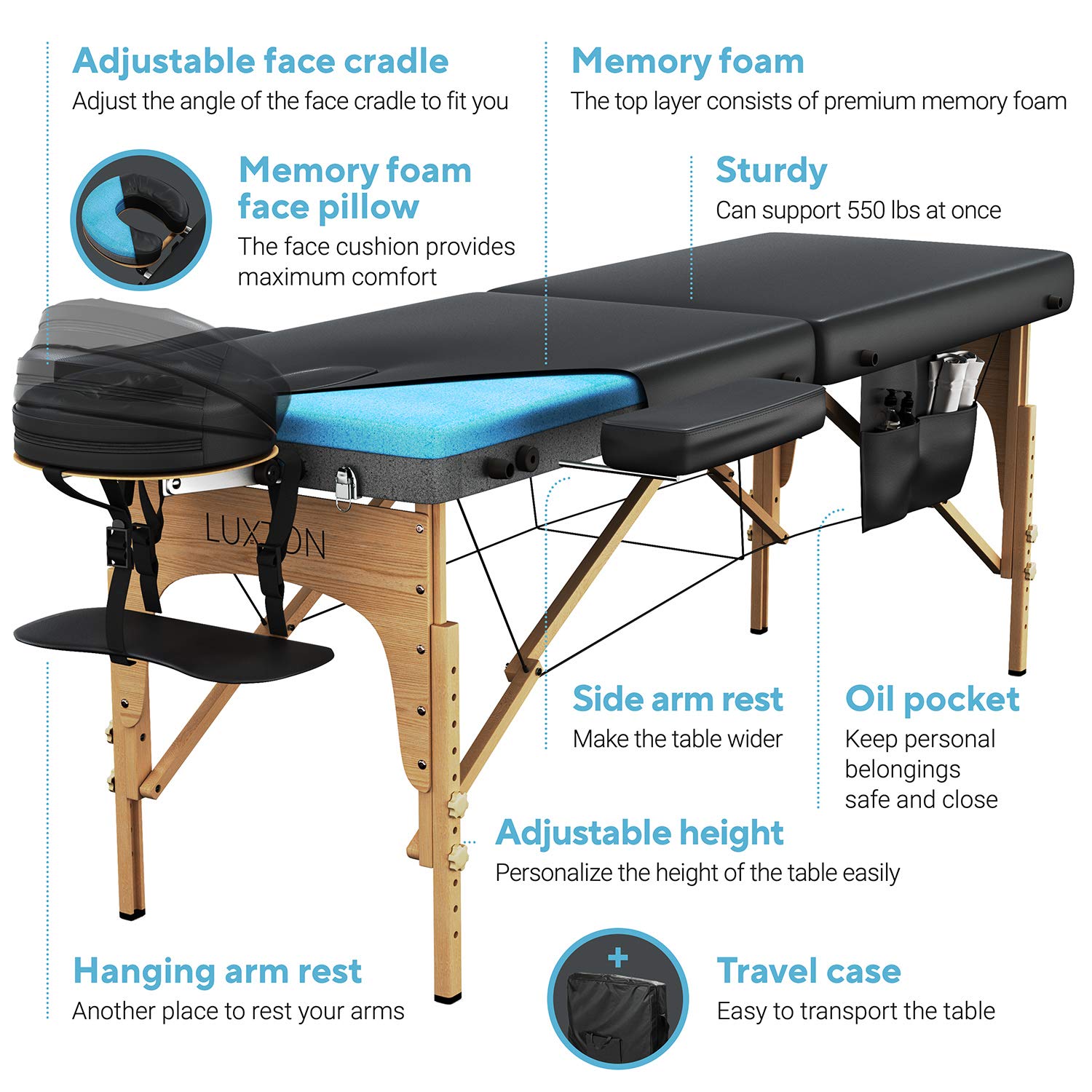 Memory Foam Portable Folding M - W Spa & Wellness review and price